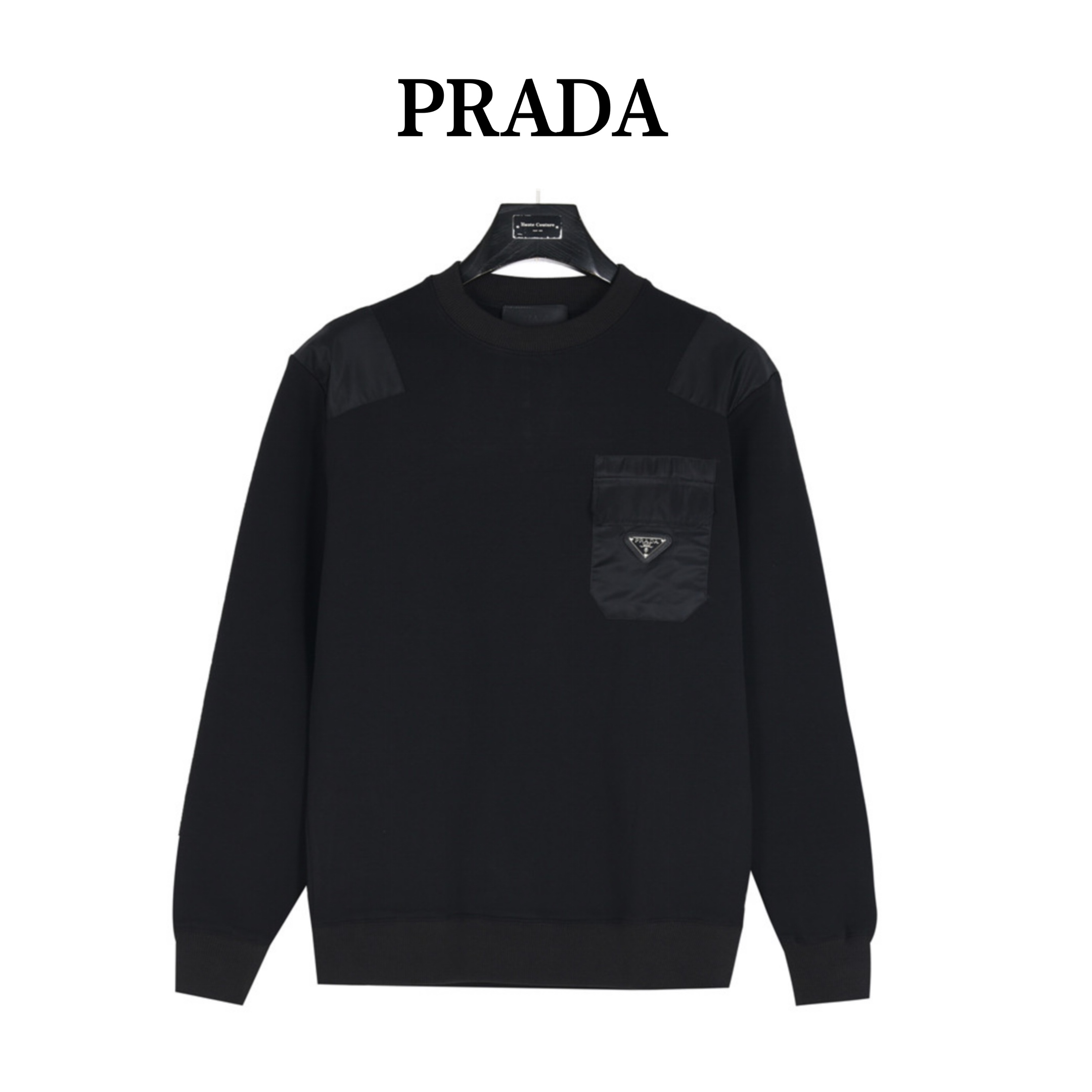 Prada/普拉达胸口口袋圆领卫衣