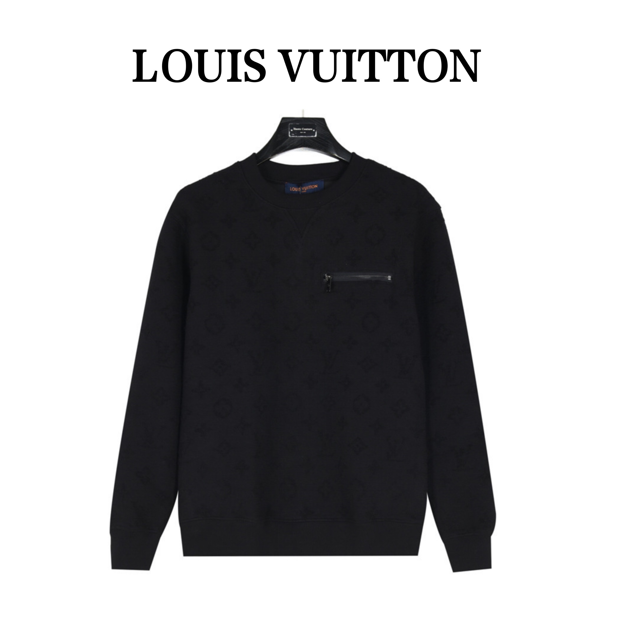 LouisVuitton/路易威登 重工满印提花拉链圆领卫衣