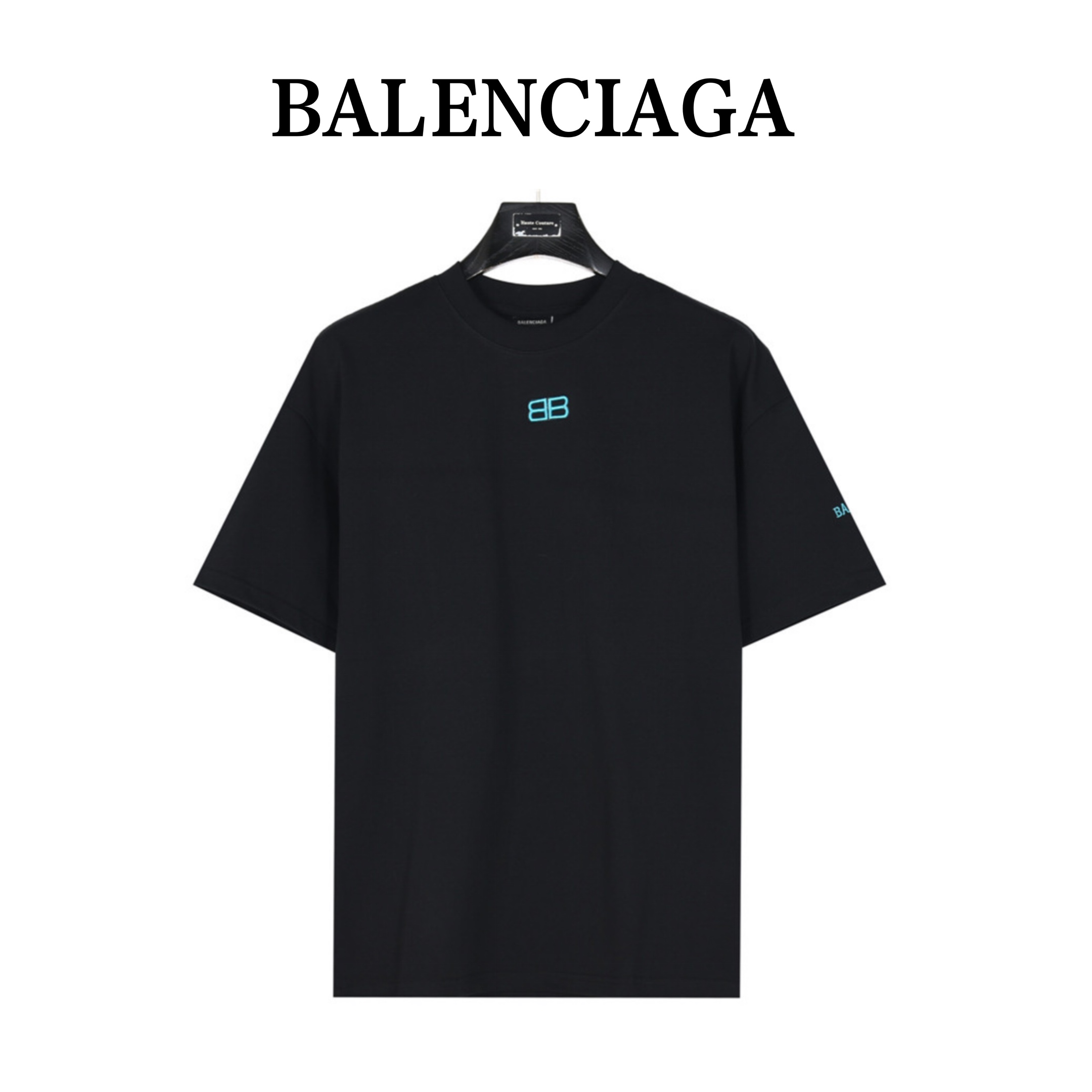 Balenciaga/巴黎世家 24ss 胸前双B刺绣短袖T恤