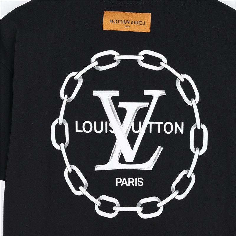 Louis Vuitton/路易威登24SS 背后铁链圆圈印花短袖T恤