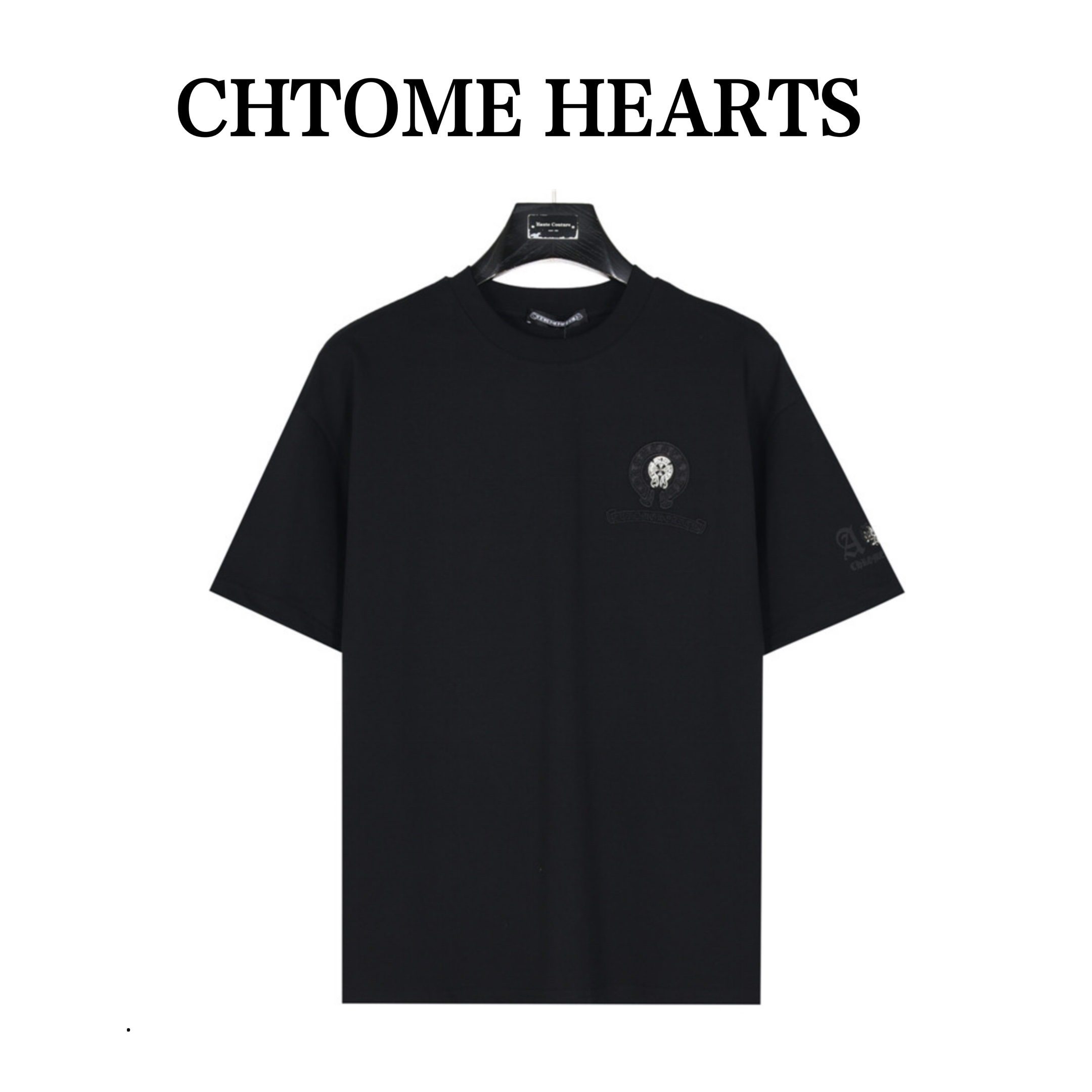 Chorme Hearts/克罗心 24ss 镶嵌金属马蹄图案印花短袖T恤