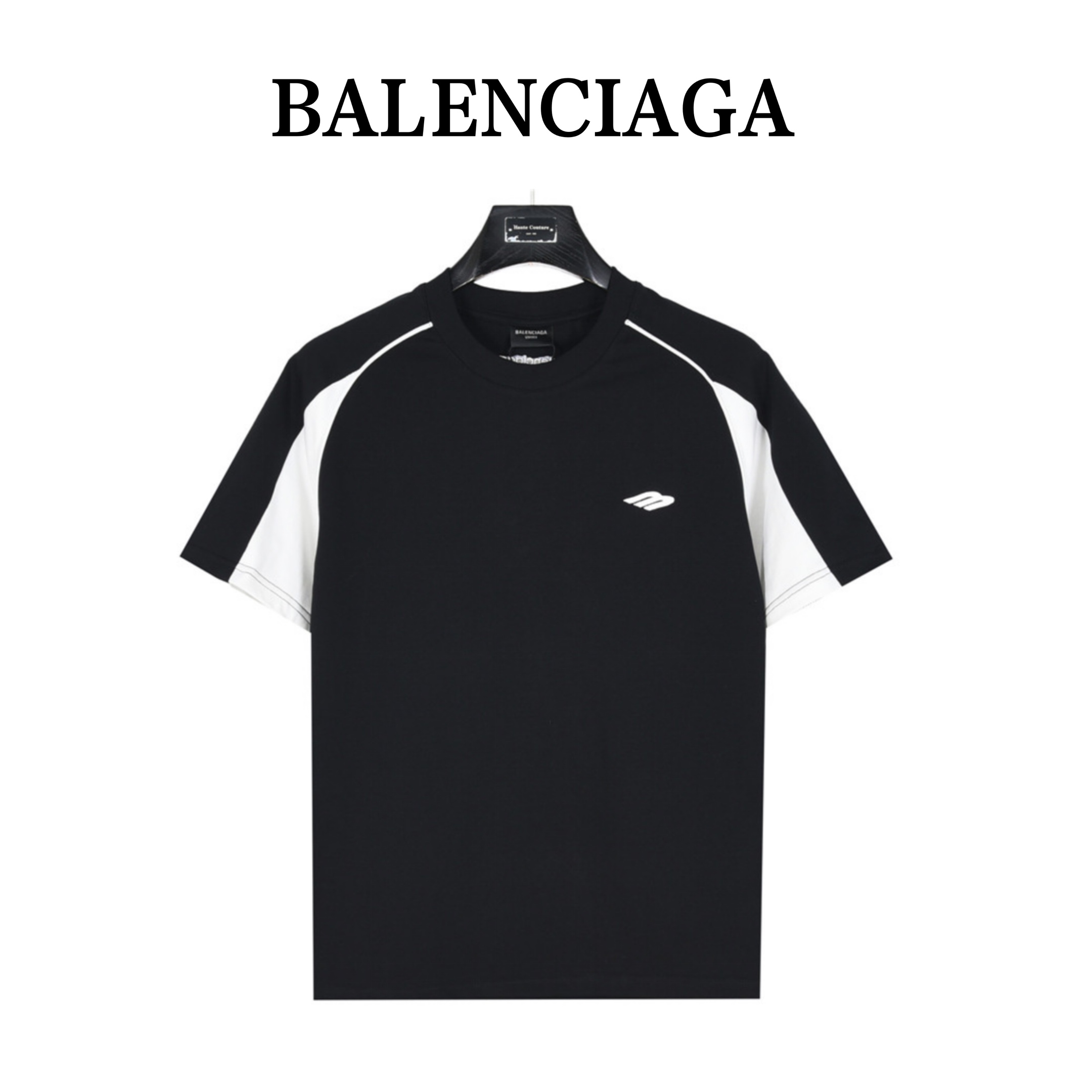 Balenciaga/巴黎世家 24ss 3M logo刺绣拼接短袖T恤