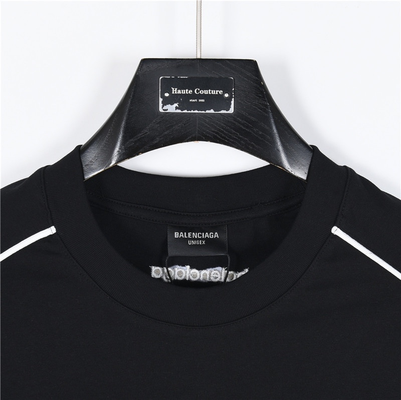 Balenciaga/巴黎世家 24ss 3M logo刺绣拼接短袖T恤