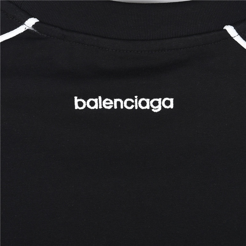 Balenciaga/巴黎世家 24ss 3M logo刺绣拼接短袖T恤