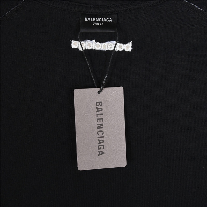 Balenciaga/巴黎世家 24ss 3M logo刺绣拼接短袖T恤