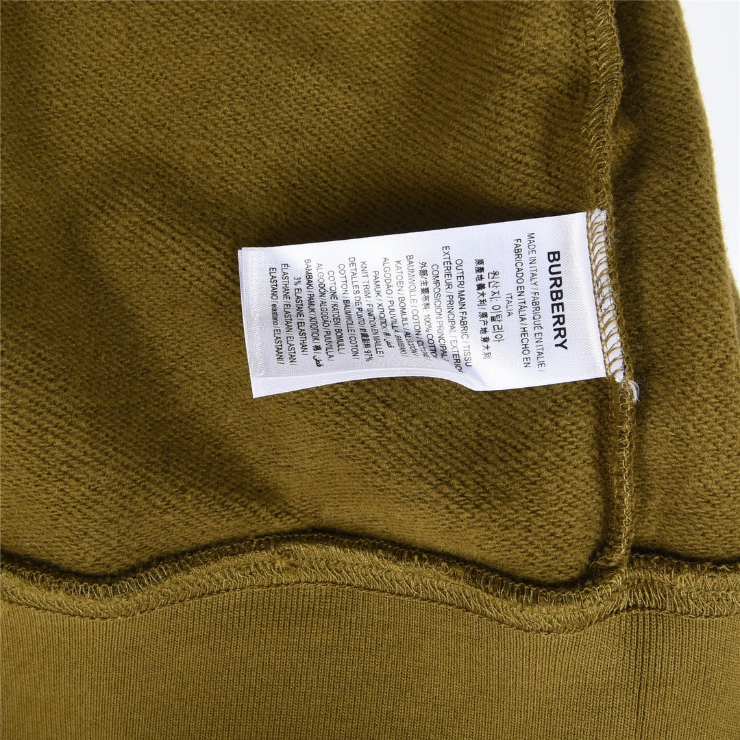 Burberry/巴宝莉 24Fw TB刺绣条纹抓绒拉链连帽外套