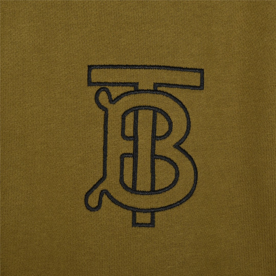 Burberry/巴宝莉 24Fw TB刺绣条纹抓绒拉链连帽外套
