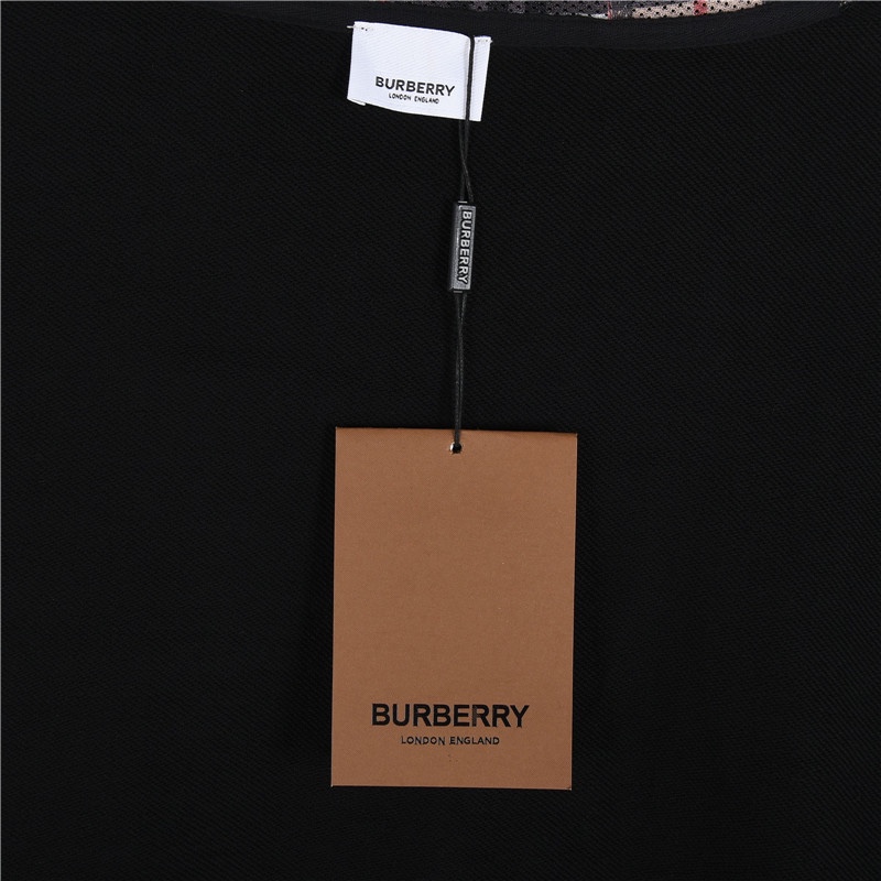 Burberry/巴宝莉经典刺绣字母标识格纹内衬连帽卫衣