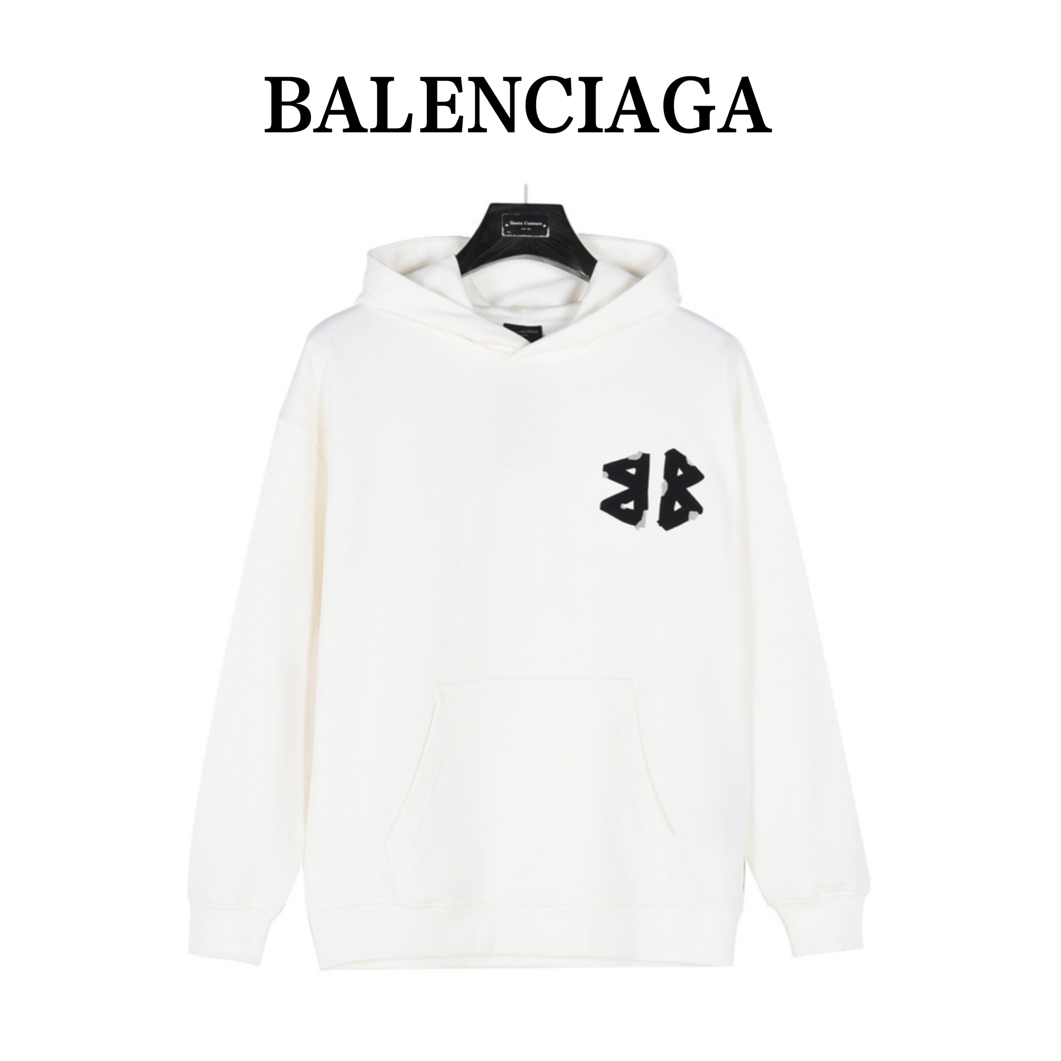 Balenciaga /巴黎世家 24Fw 双B贴布及logo刺绣连帽卫衣