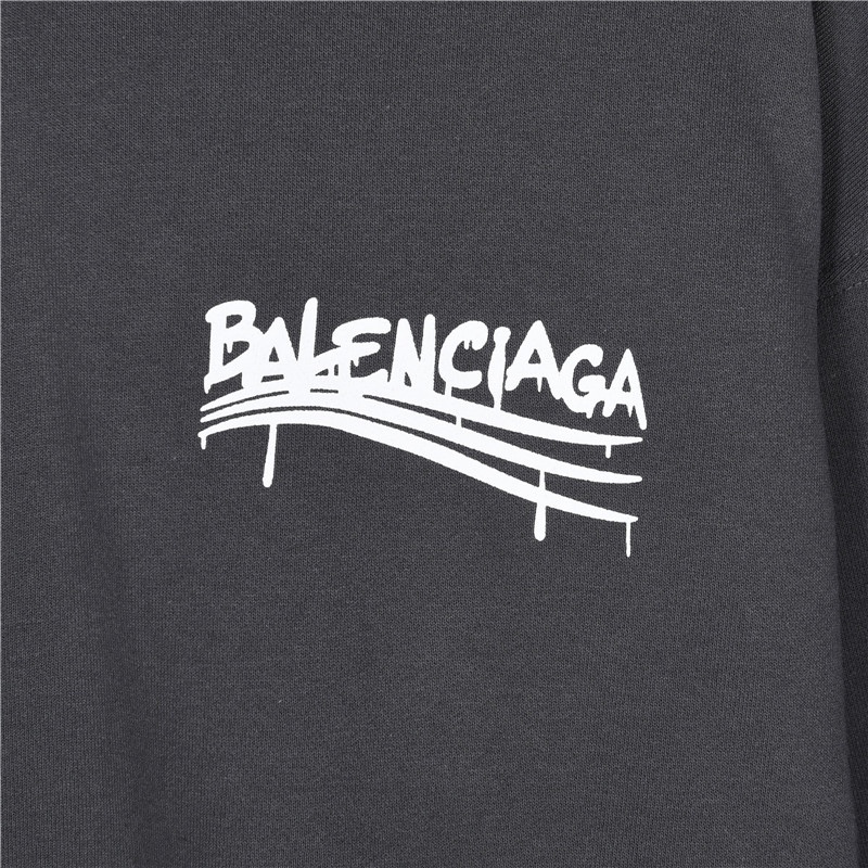 Balenciaga巴黎世家 24Fw 恶搞涂鸦字母logo印花连帽卫衣