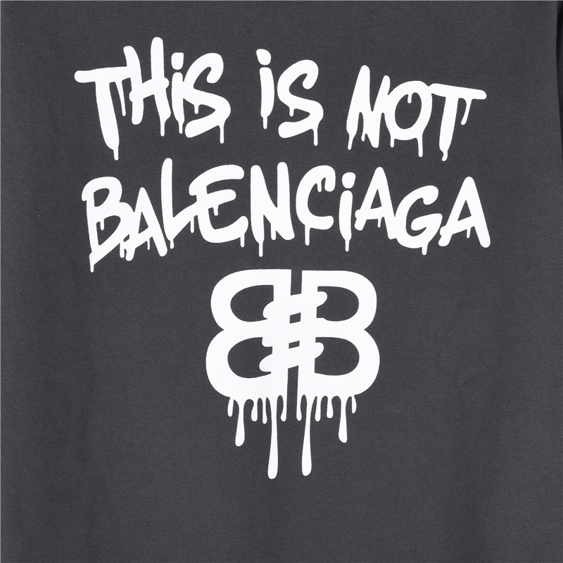 Balenciaga巴黎世家 24Fw 恶搞涂鸦字母logo印花连帽卫衣