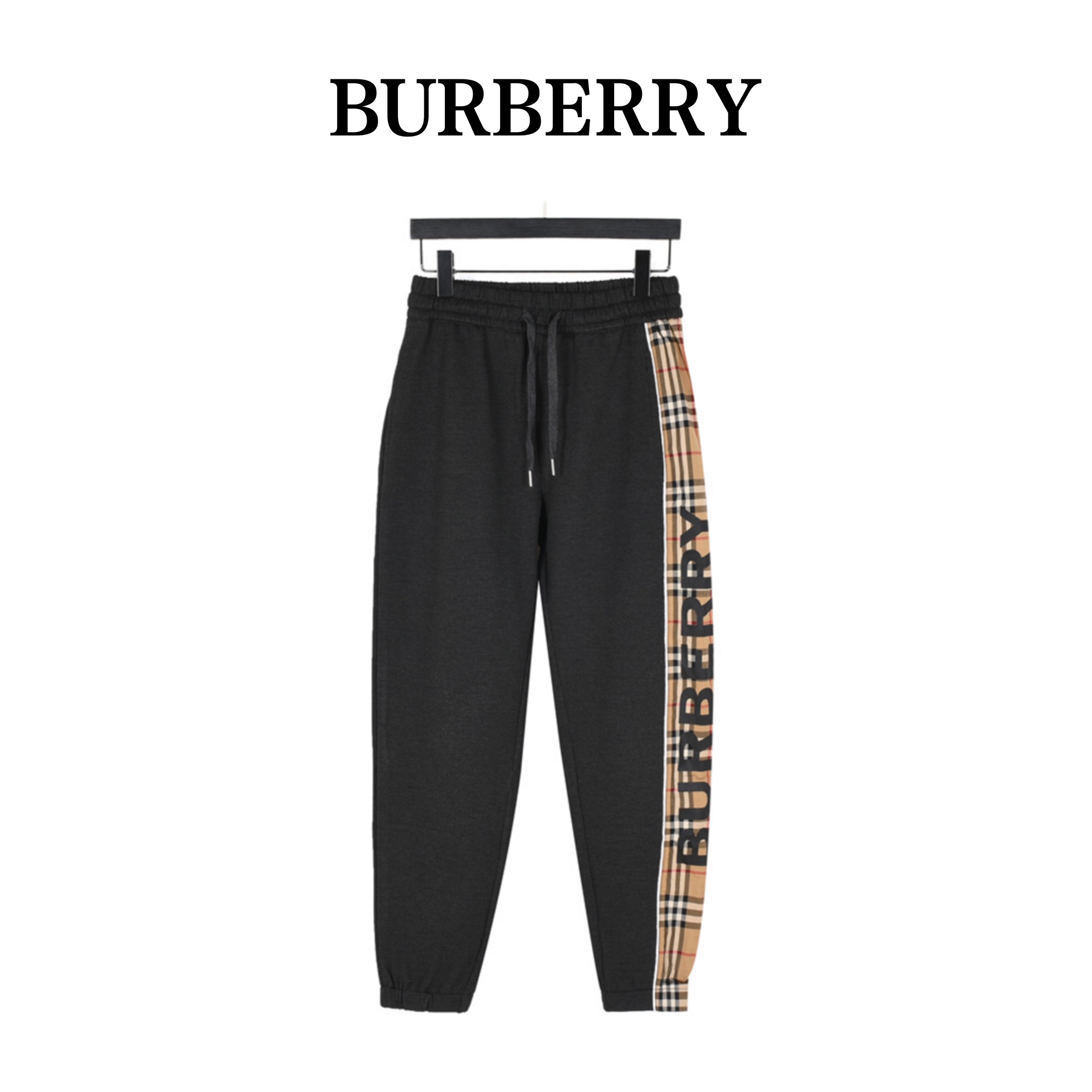 Burberry/巴宝莉 侧边logo字母格纹长裤
