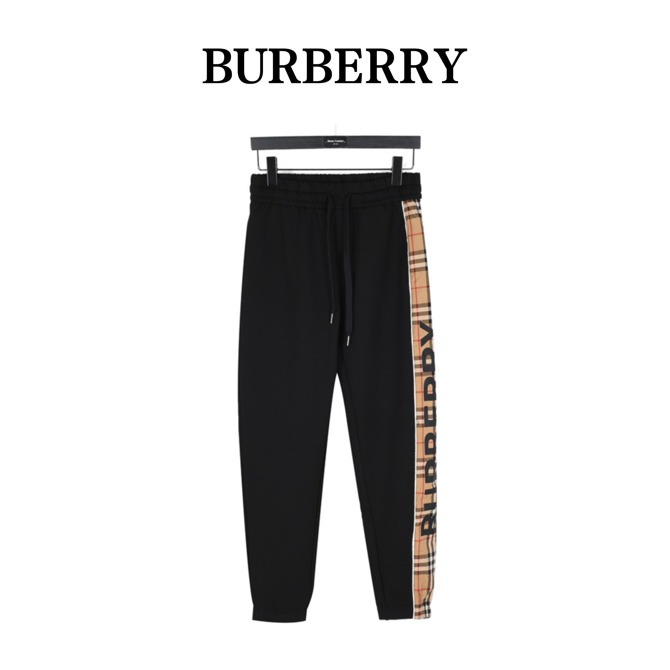 Burberry/巴宝莉 侧边logo字母格纹长裤