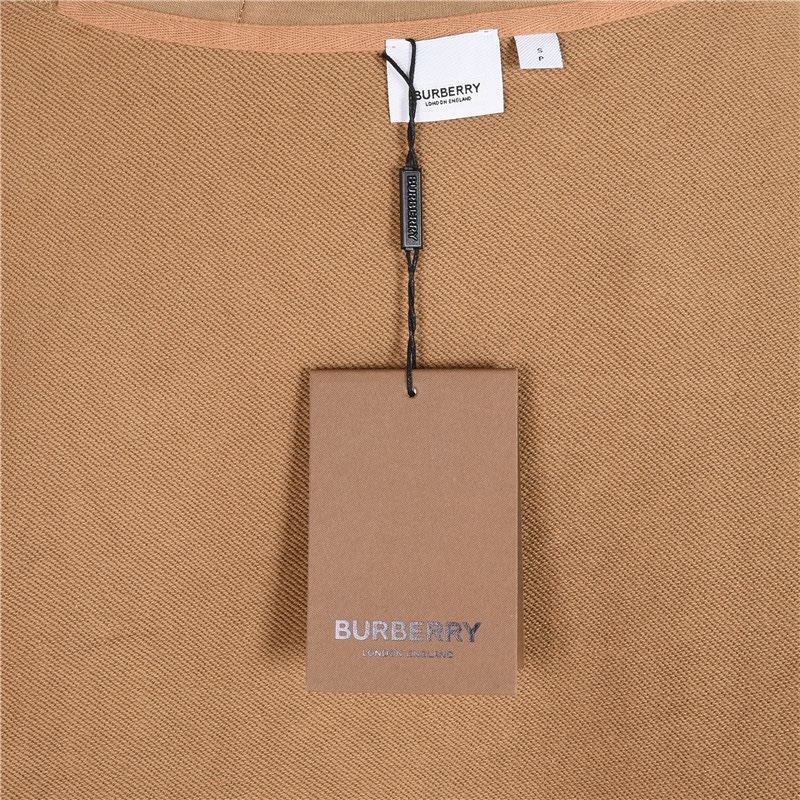 Burberry/巴宝莉 胸前贴布标签连帽卫衣 黑色 卡其色