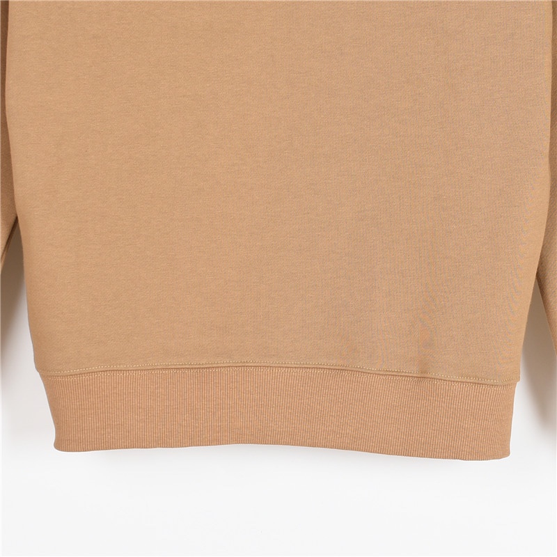 Burberry/巴宝莉 胸前贴布标签连帽卫衣 黑色 卡其色