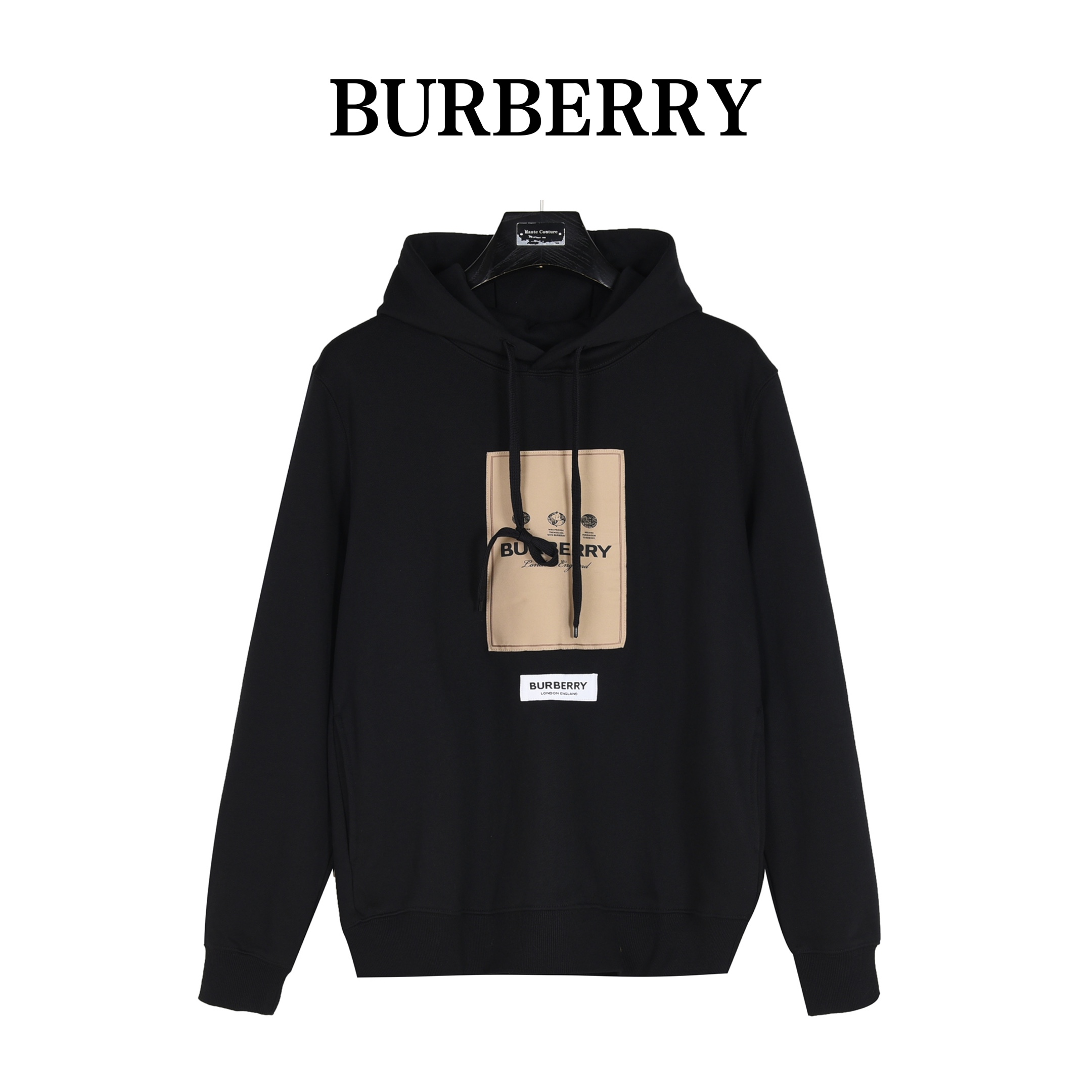 Burberry/巴宝莉 胸前贴布标签连帽卫衣