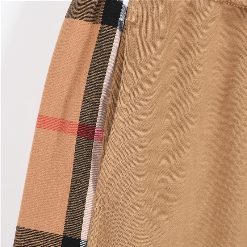 Burberry/巴宝莉 经典侧边格纹拼接棉质长裤