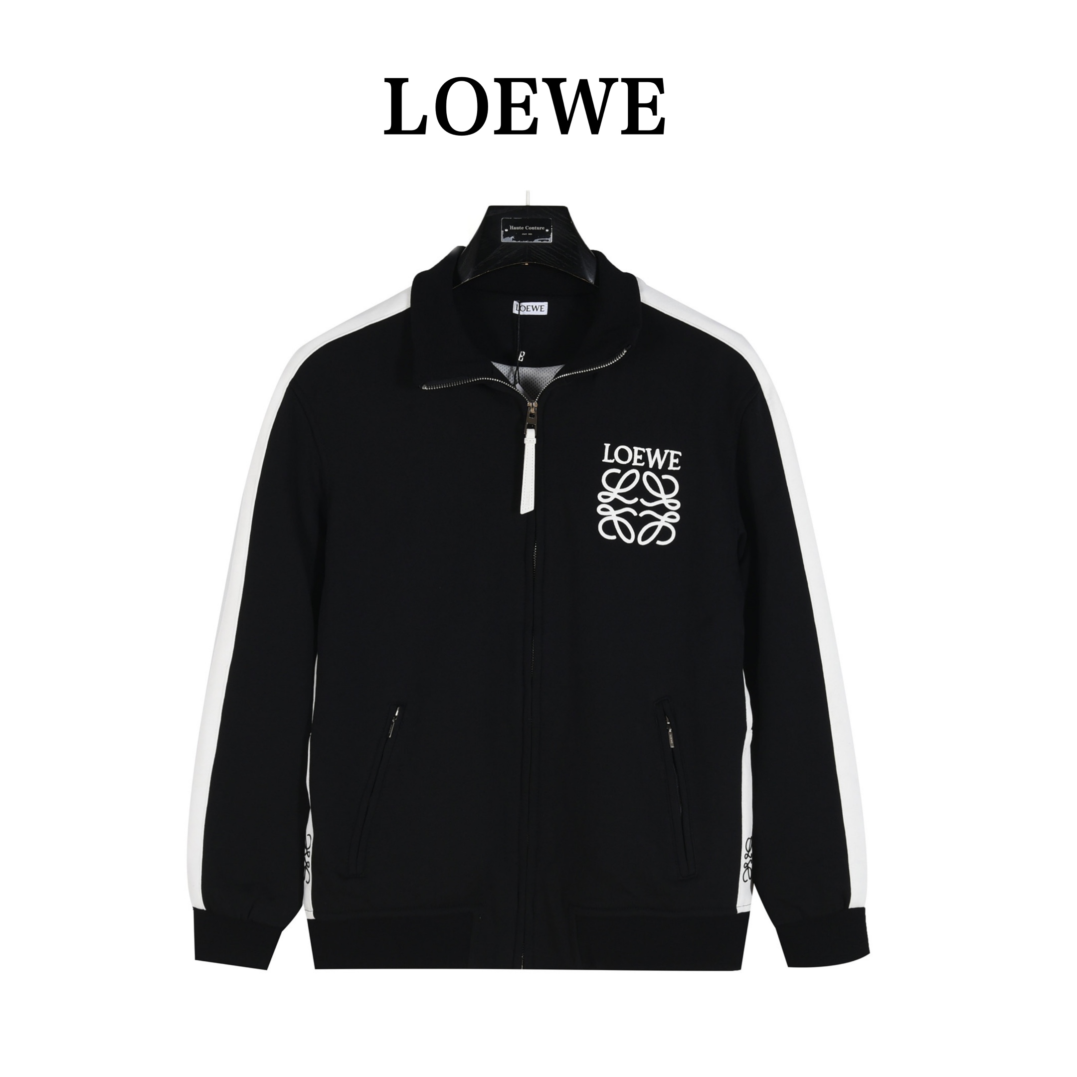 LOEWE/罗意威手臂拼接胸口logo拉链外套