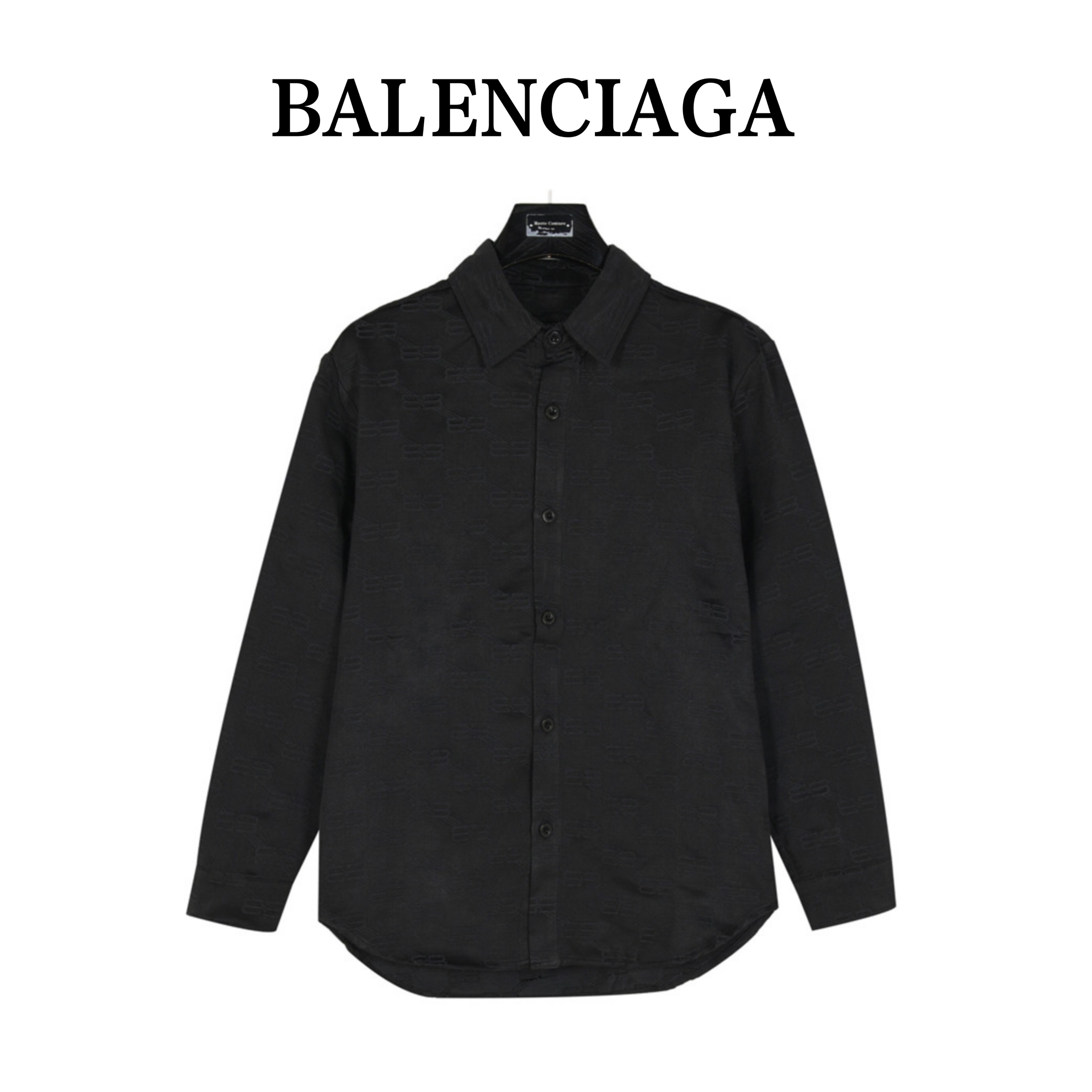 Balenciaga/巴黎世家 24FW 满幅双B锁扣提花长袖衬衫