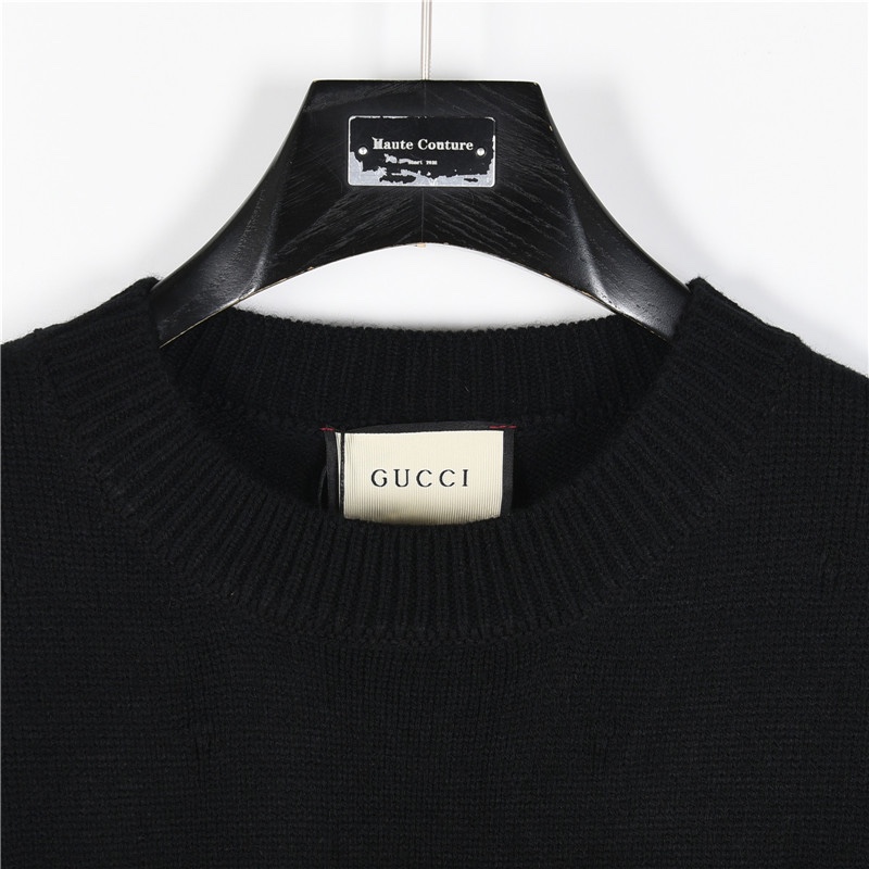 Gucci/古驰 24Fw 重工波点及logo提花圆领毛衣