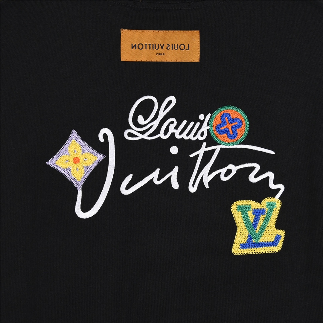 Louis Vuitton/路易威登 24ss 花卉字母刺绣短袖T恤