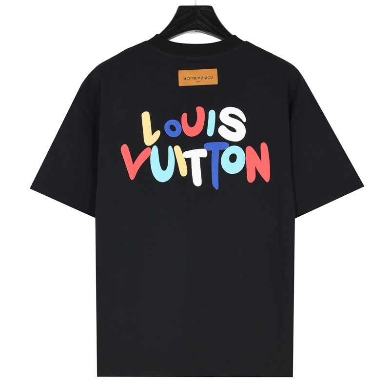 Louis Vuitton/路易威登 24ss 彩虹logo立体发泡印花短袖T恤