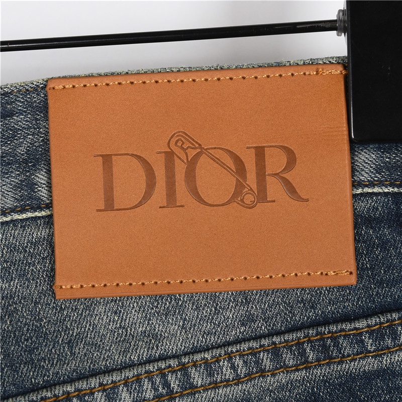 Dior/迪奥后袋树人刺绣牛仔长裤