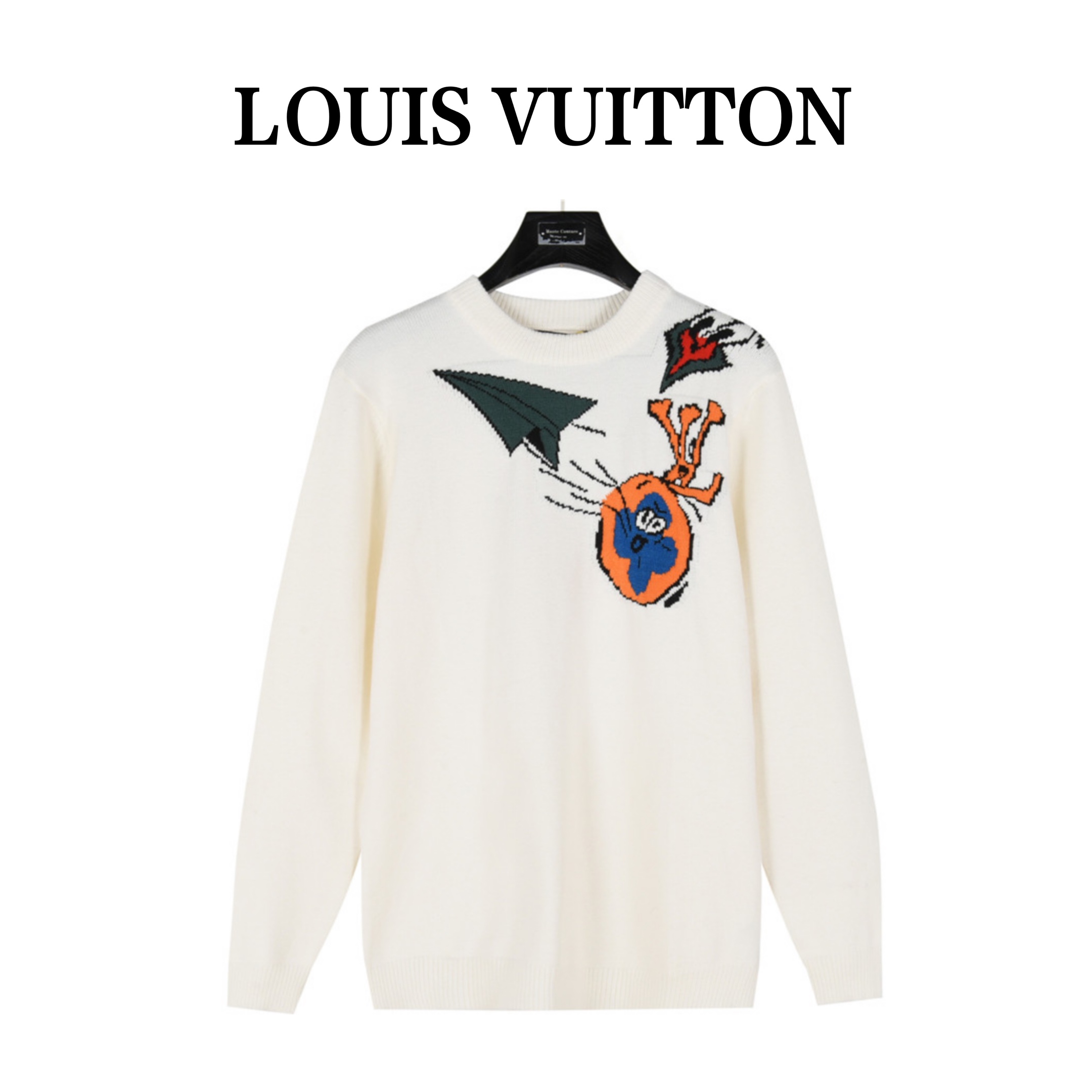 Louis Vuitton/路易威登LV童趣纸飞机针织提花圆领套头毛衣针织衫