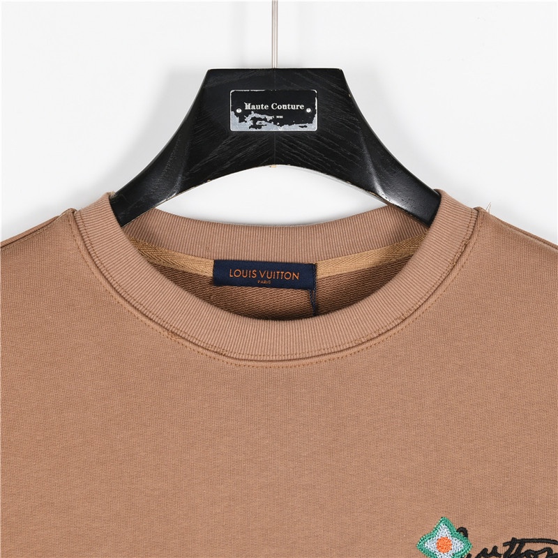 Louis Vuitton/路易威登 24Fw 花卉字母刺绣圆领卫衣 黑色 白色 卡其-Chinese UA Cheap High Quatity Brand Clothes Bags handbags Sneakers wholesale wholesaler seller from China Factory suppliers Fashion Clothing Shoes best Quality Beautiful Price Louis Vuitton/路易威登 24Fw 花卉字母刺绣圆领卫衣 黑色 白色 卡其