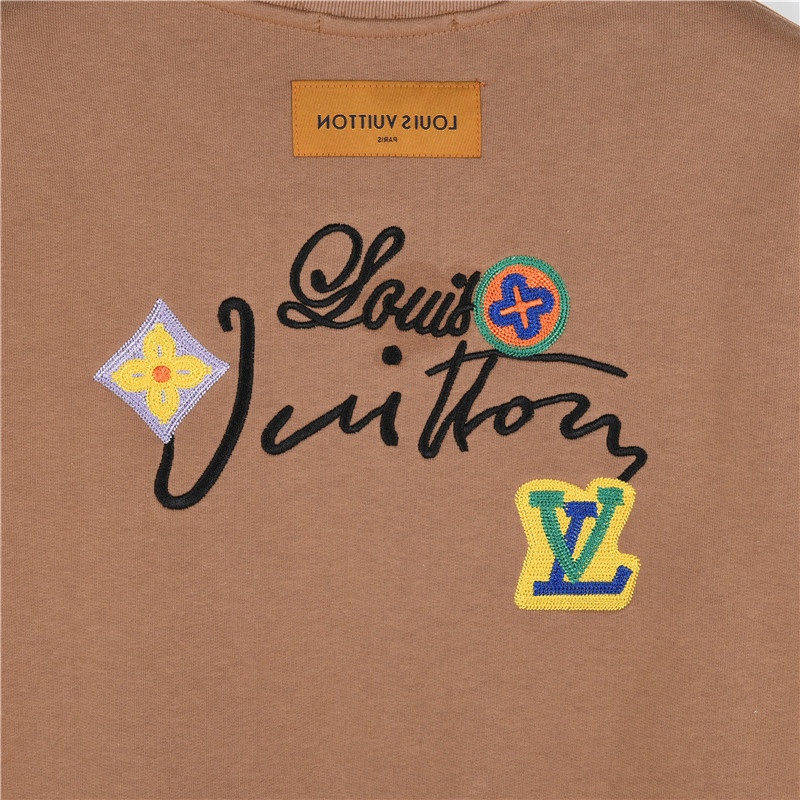 Louis Vuitton/路易威登 24Fw 花卉字母刺绣圆领卫衣 黑色 白色 卡其-Chinese UA Cheap High Quatity Brand Clothes Bags handbags Sneakers wholesale wholesaler seller from China Factory suppliers Fashion Clothing Shoes best Quality Beautiful Price Louis Vuitton/路易威登 24Fw 花卉字母刺绣圆领卫衣 黑色 白色 卡其