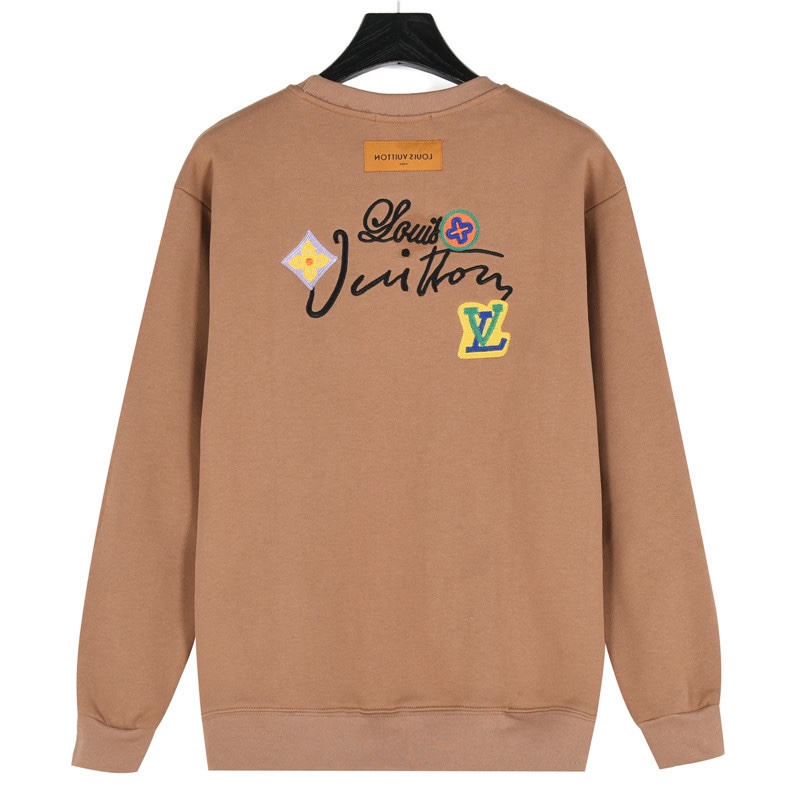 Louis Vuitton/路易威登 24Fw 花卉字母刺绣圆领卫衣 黑色 白色 卡其-Chinese UA Cheap High Quatity Brand Clothes Bags handbags Sneakers wholesale wholesaler seller from China Factory suppliers Fashion Clothing Shoes best Quality Beautiful Price Louis Vuitton/路易威登 24Fw 花卉字母刺绣圆领卫衣 黑色 白色 卡其