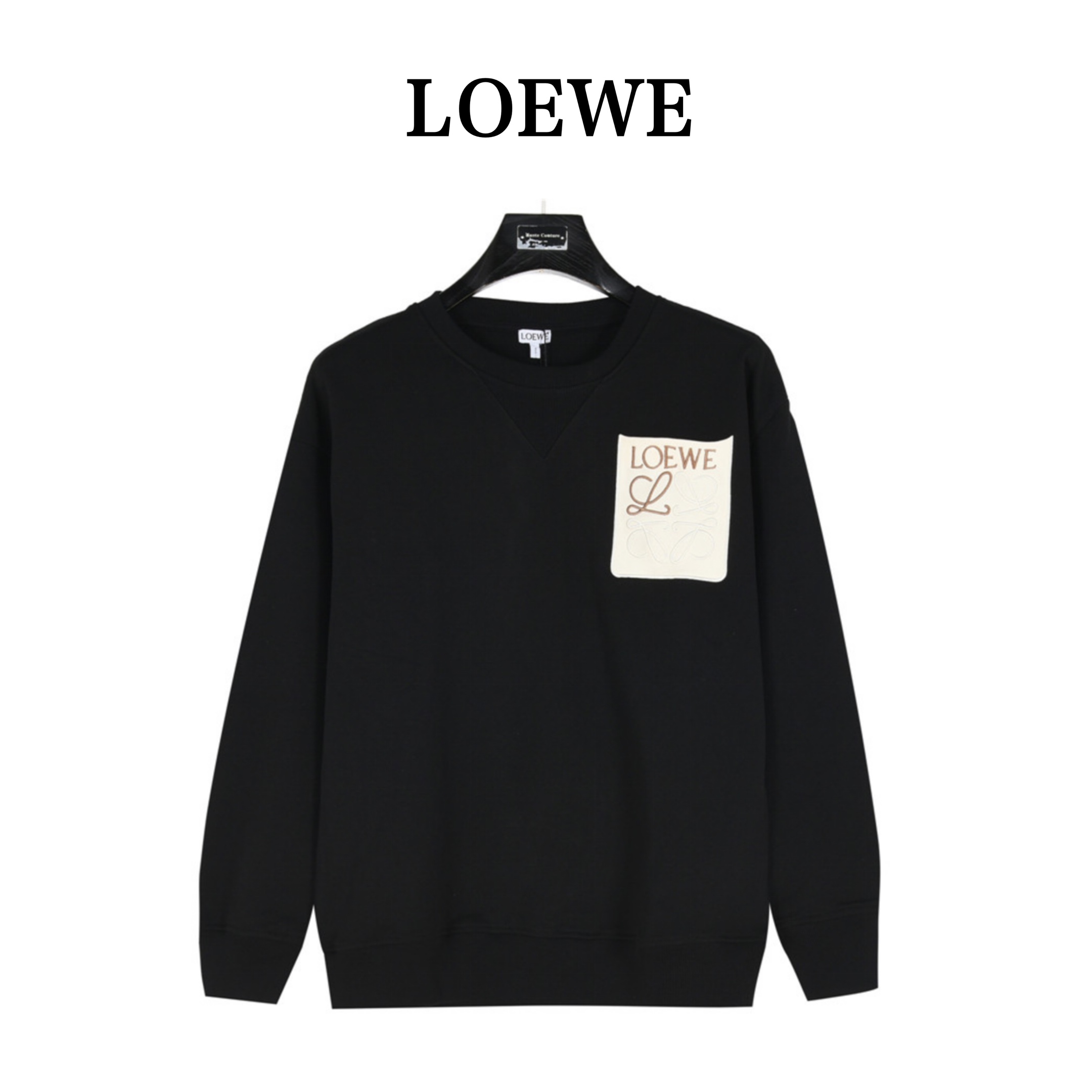 Loewe/罗意威 24Fw 口袋刺绣徽标logo圆领卫衣