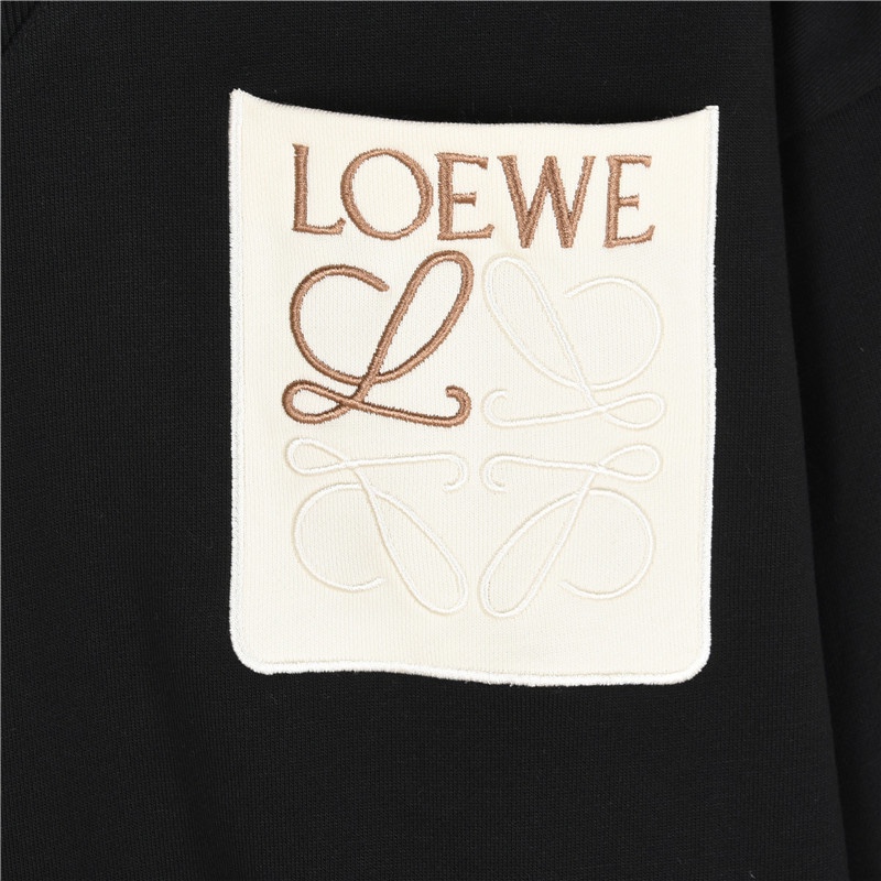 Loewe/罗意威 24Fw 口袋刺绣徽标logo圆领卫衣