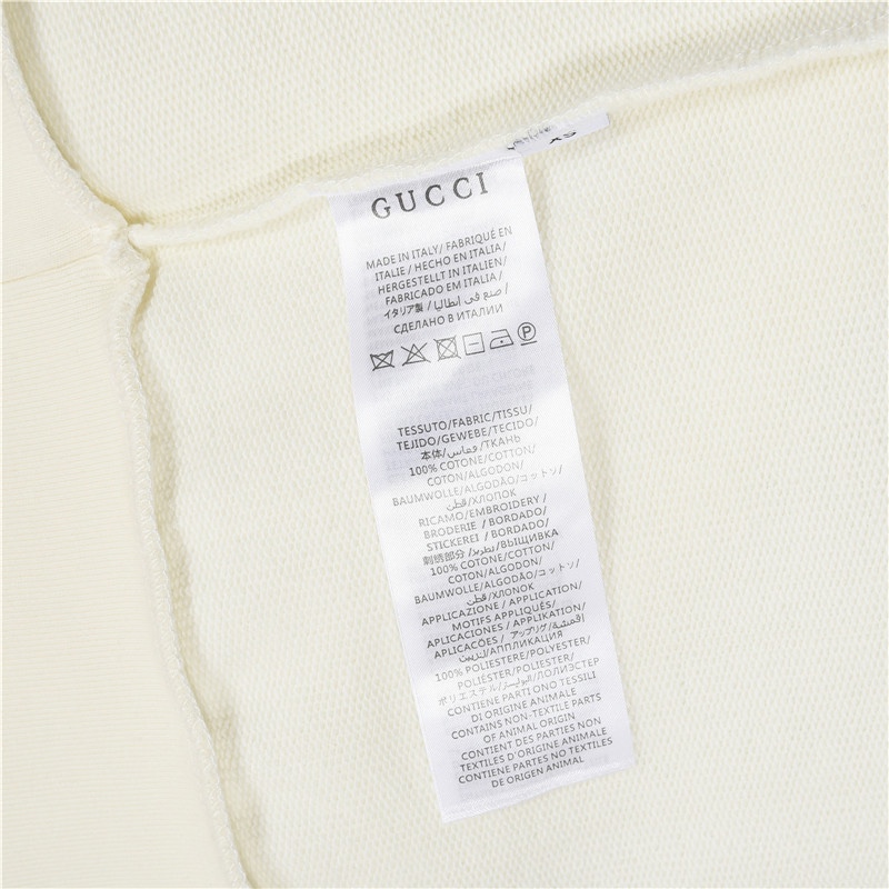 Gucci/古驰 口红双G字母发泡印花圆领卫衣
