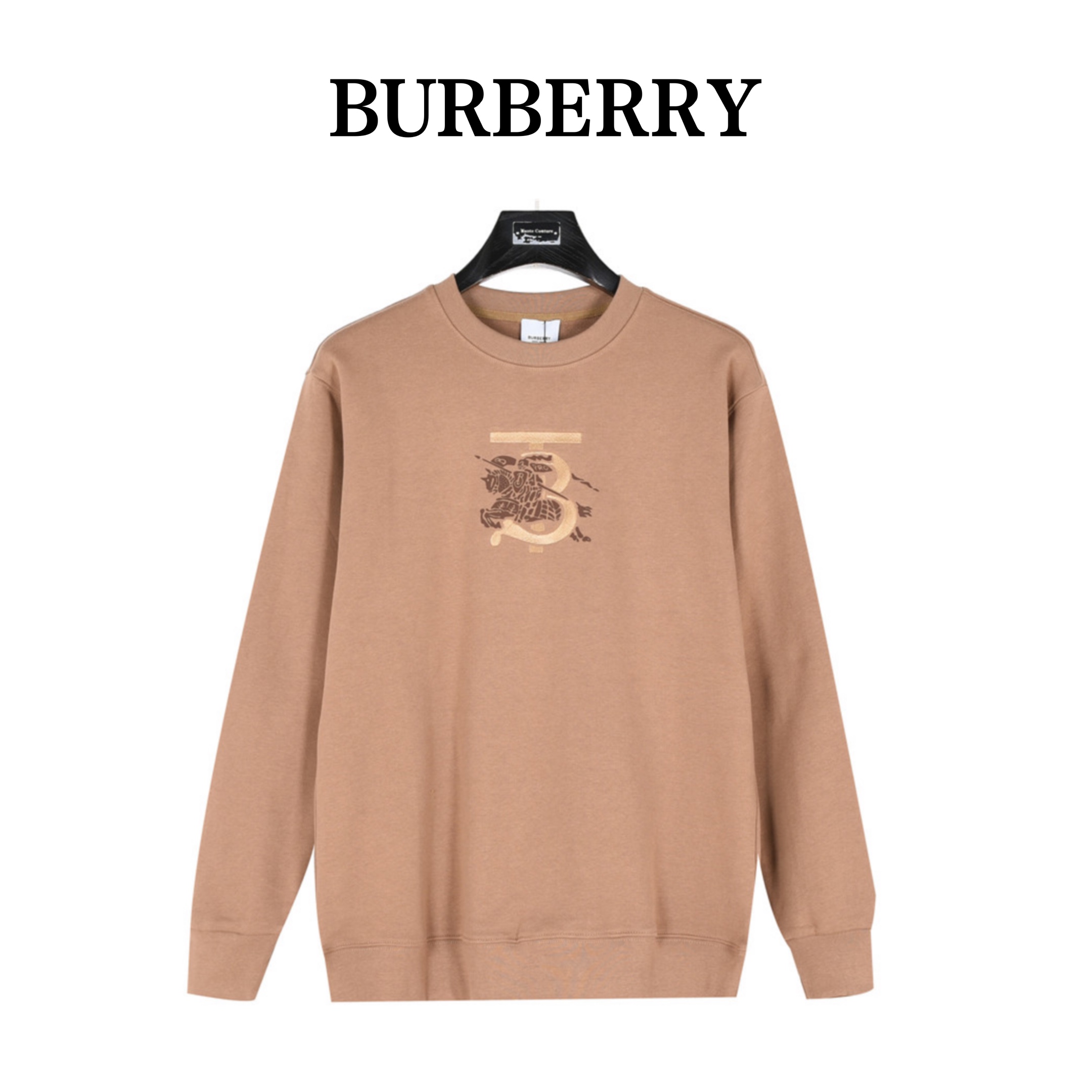 Burberry/巴宝莉 经典TB刺绣及胶战马压胶圆领卫衣