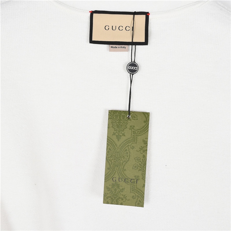 Gucci/古驰 双G苹果发泡印花绒面圆领卫衣