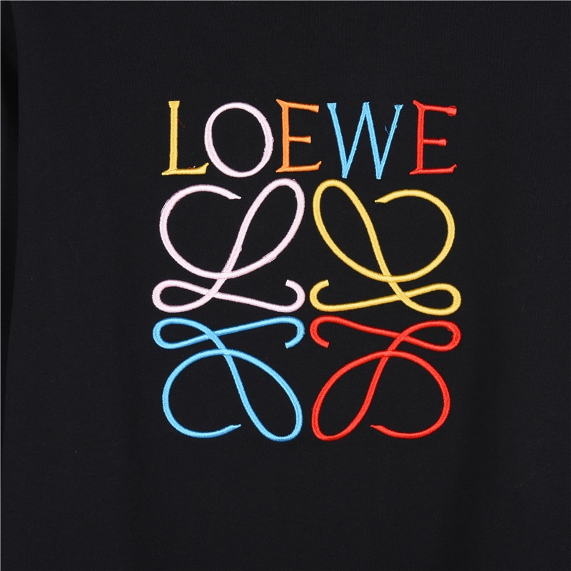 Loewe/罗意威 24Fw 彩色徽标字母刺绣圆领卫衣