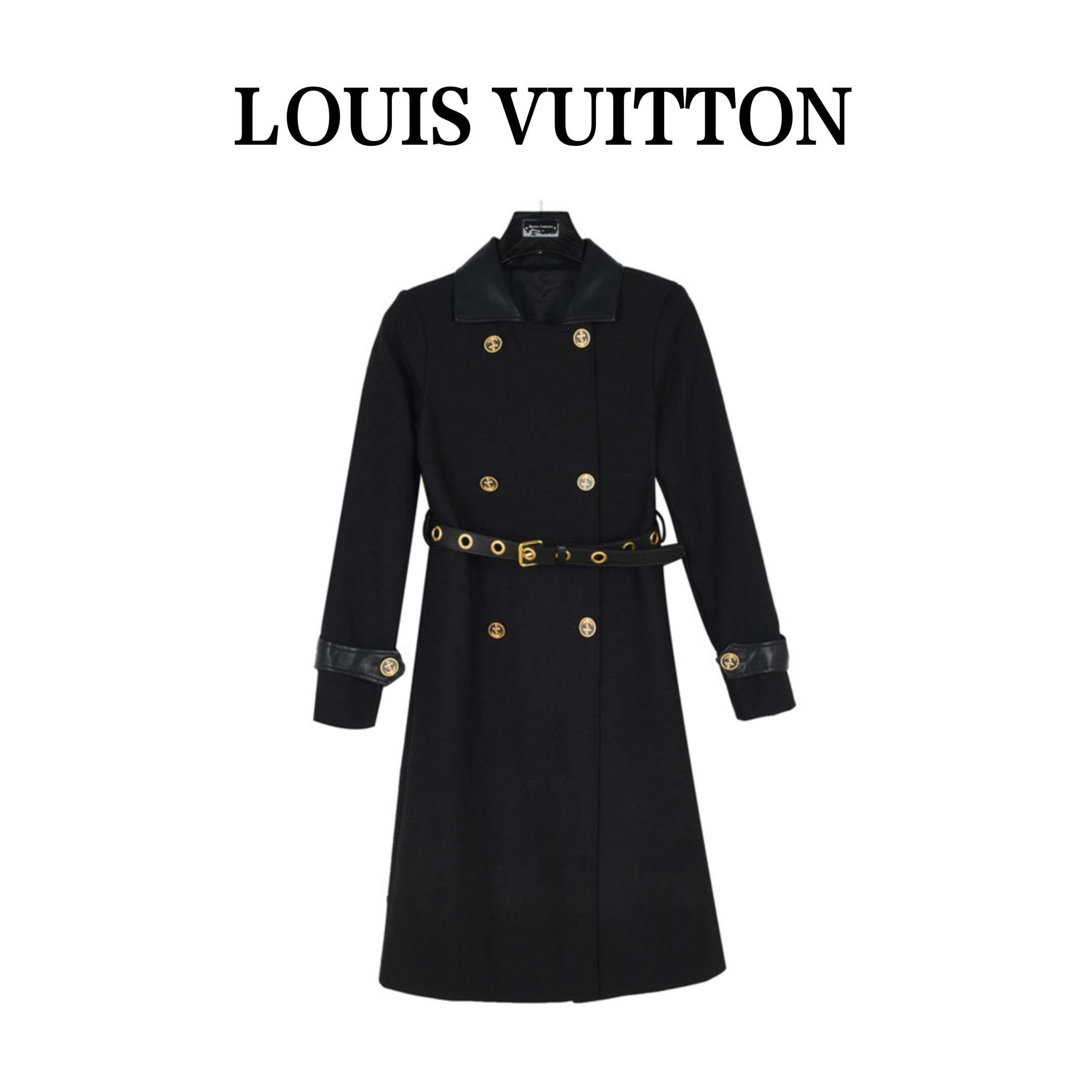 Louis Vuitton/路易威登 24走秀款 航海系列羊毛腰带外套长风衣