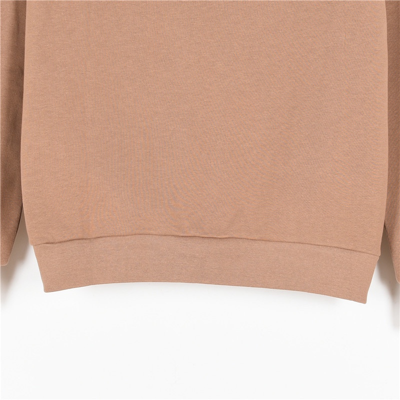 Gucci/古驰 刺绣字母及植绒蘑菇连帽卫衣黑色 白色 咖色