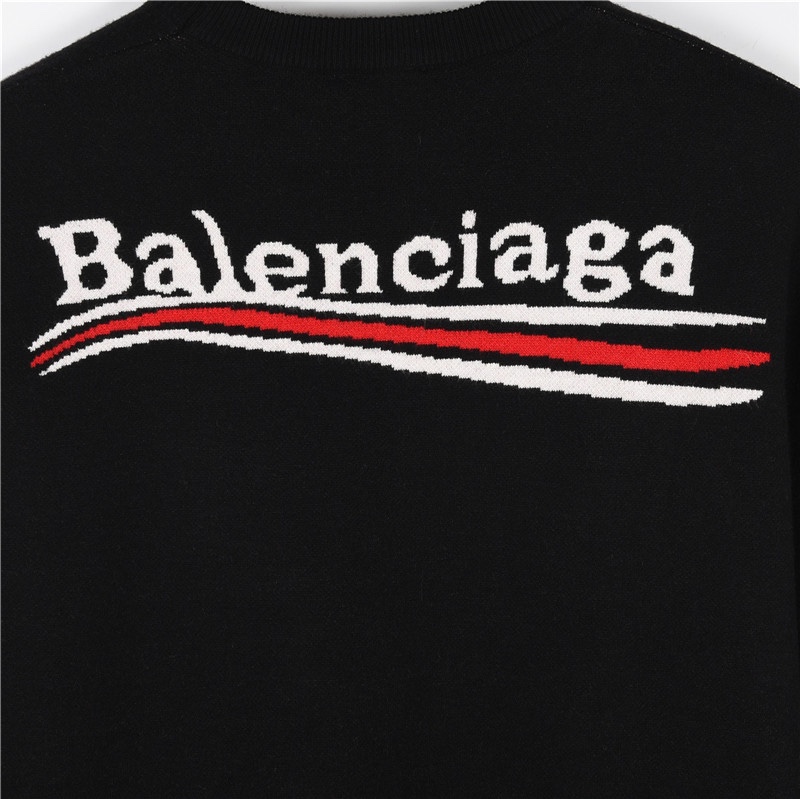 Balenciaga/巴黎世家 经典可乐提花羊毛针织毛衣