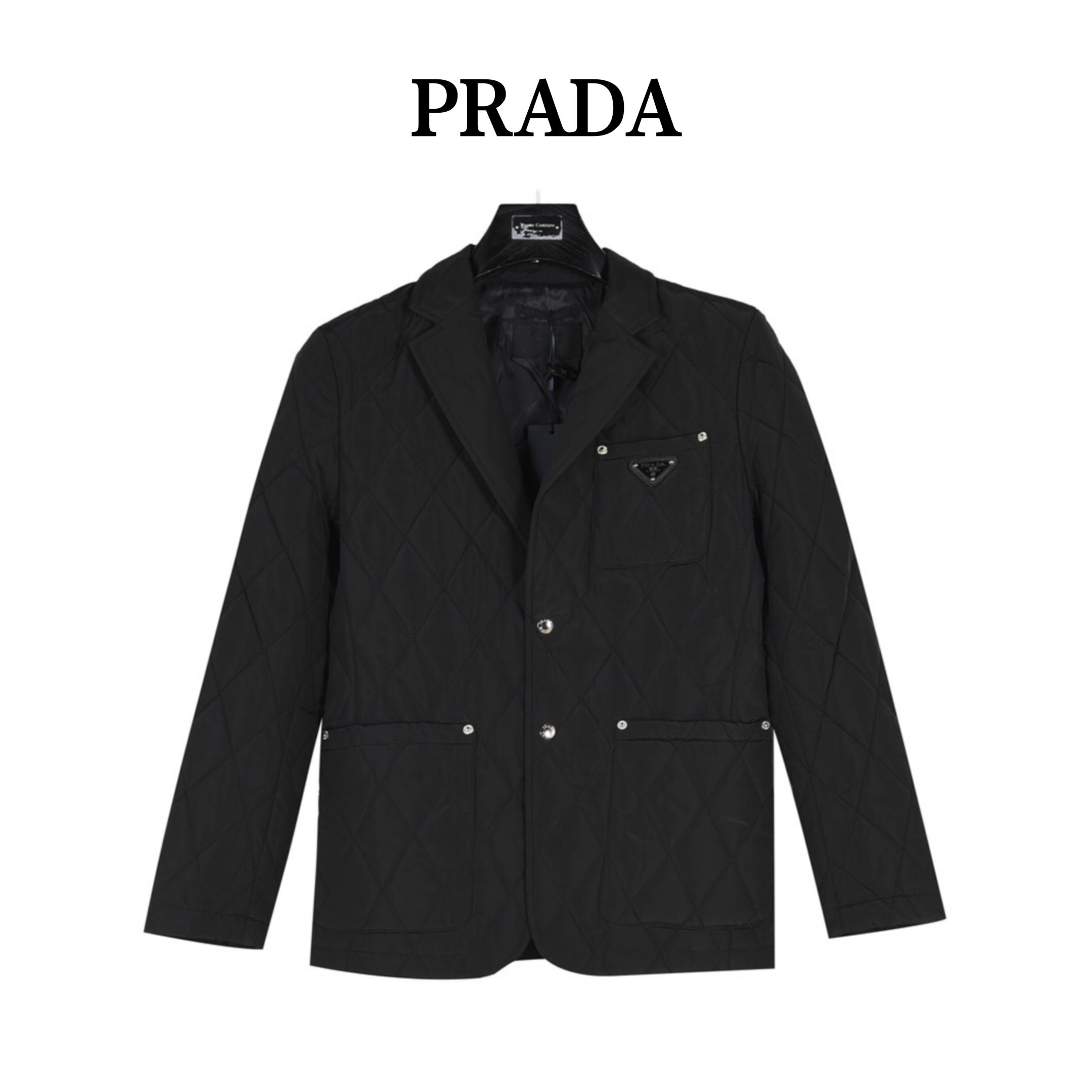 Prada/普拉达 三角标胸口口袋薄棉外套