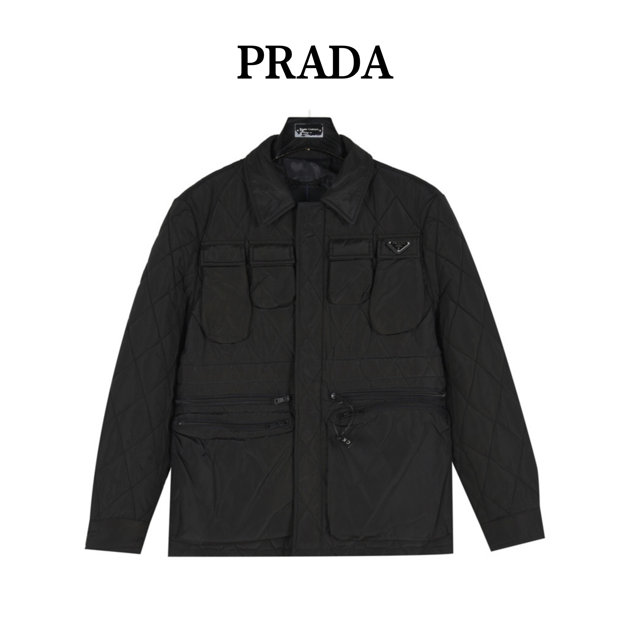 Prada/普拉达 多口袋双边双拉链薄棉外套