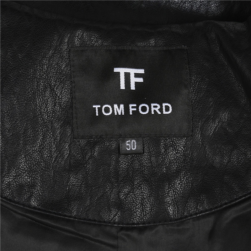 TomFord/汤姆福特 高级时尚休闲翻领皮衣水洗皮休闲时尚皮衣