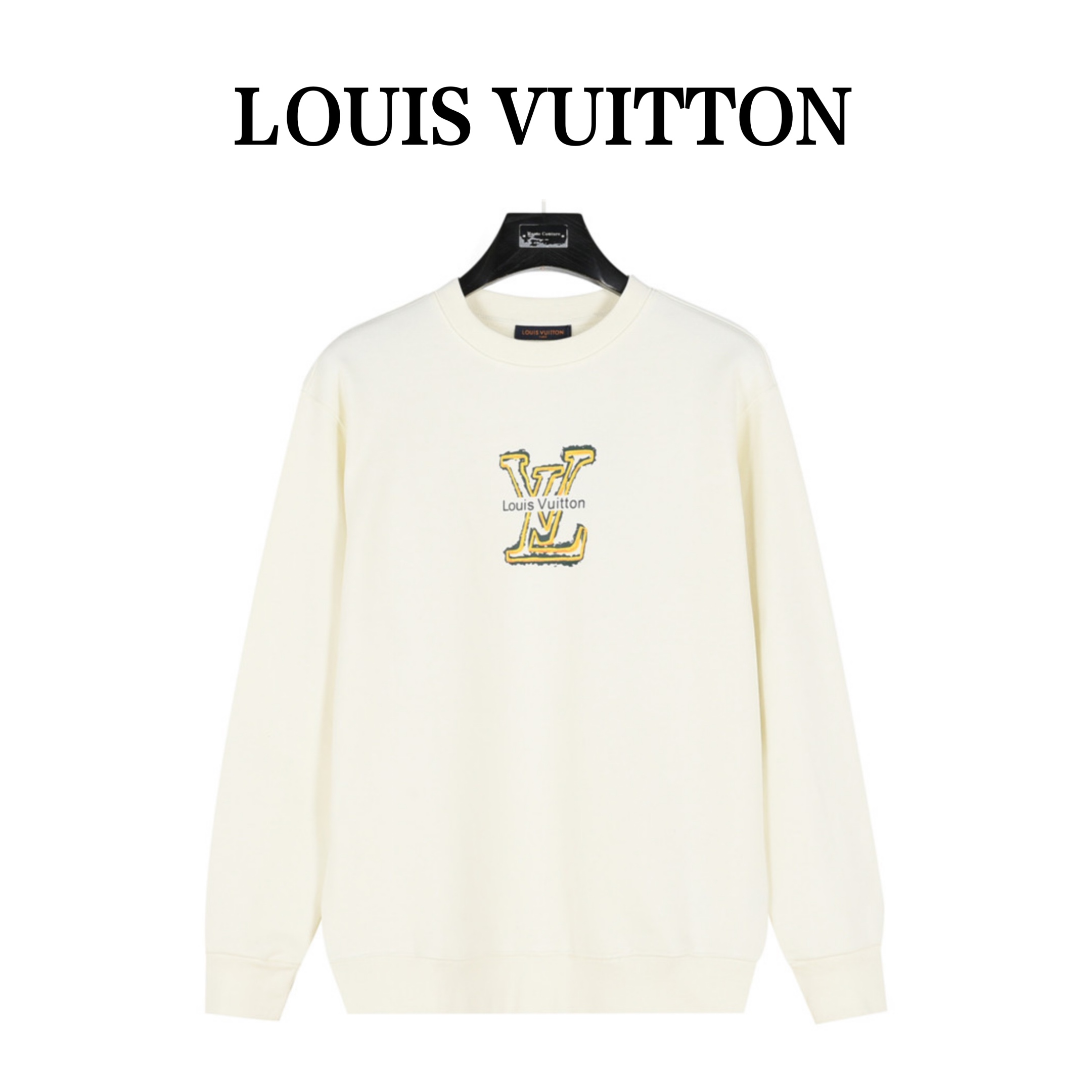 Louis Vuitton/路易威登 后背大logo涂鸦发泡印花圆领卫衣