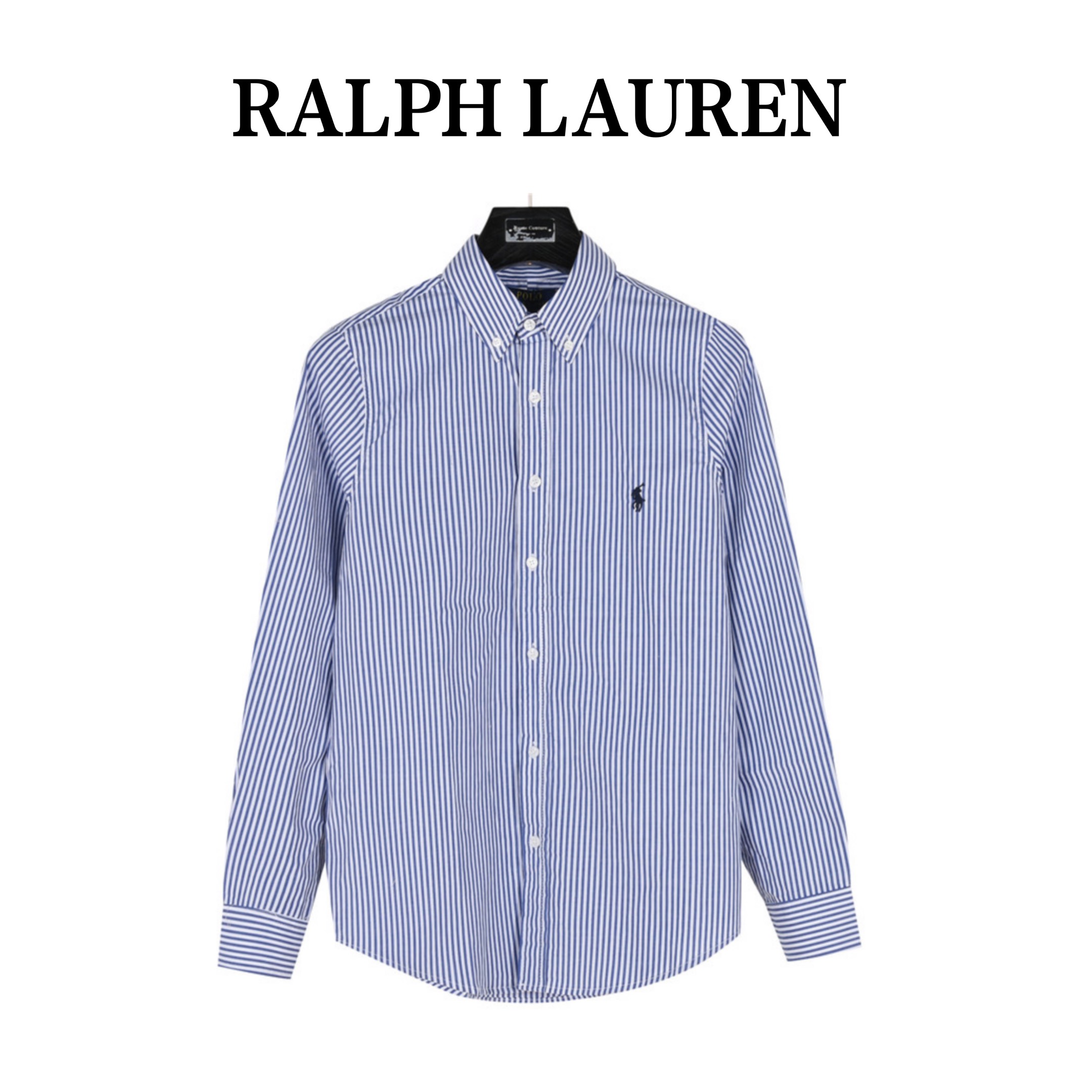 Ralph Lauren/拉夫劳伦 蓝白条纹小标战马刺绣休闲衬衫