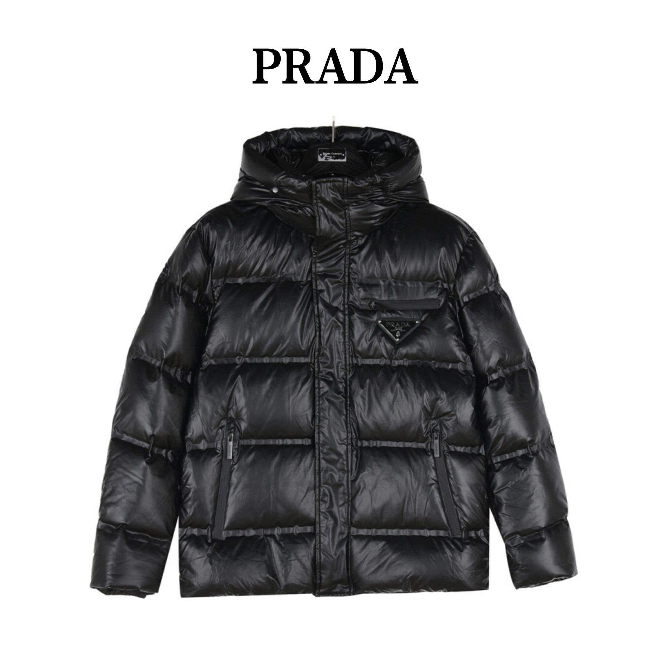 Prada/普拉达 24Fw新款三角标连帽羽绒服