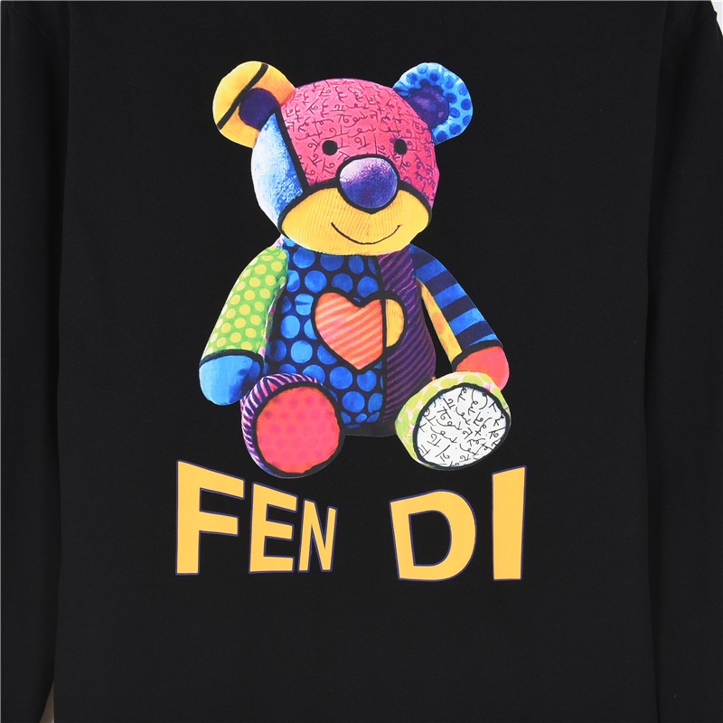 FENDI/芬迪 24Fw 后背小熊印花logo长袖T恤