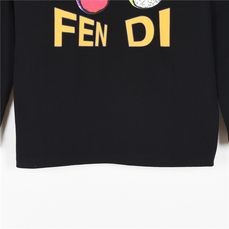 FENDI/芬迪 24Fw 后背小熊印花logo长袖T恤