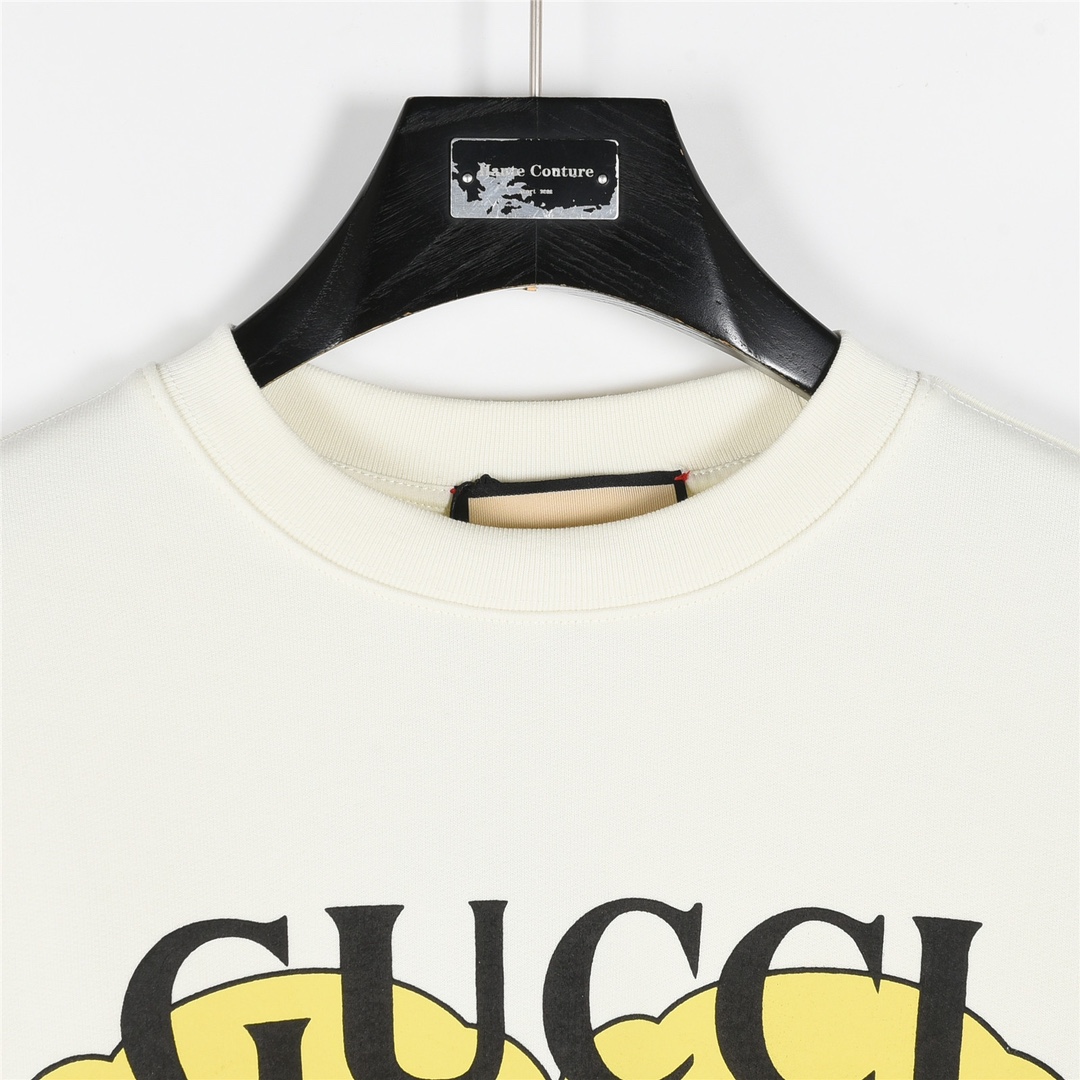 Gucci/古驰 发泡小熊植绒logo圆领卫衣