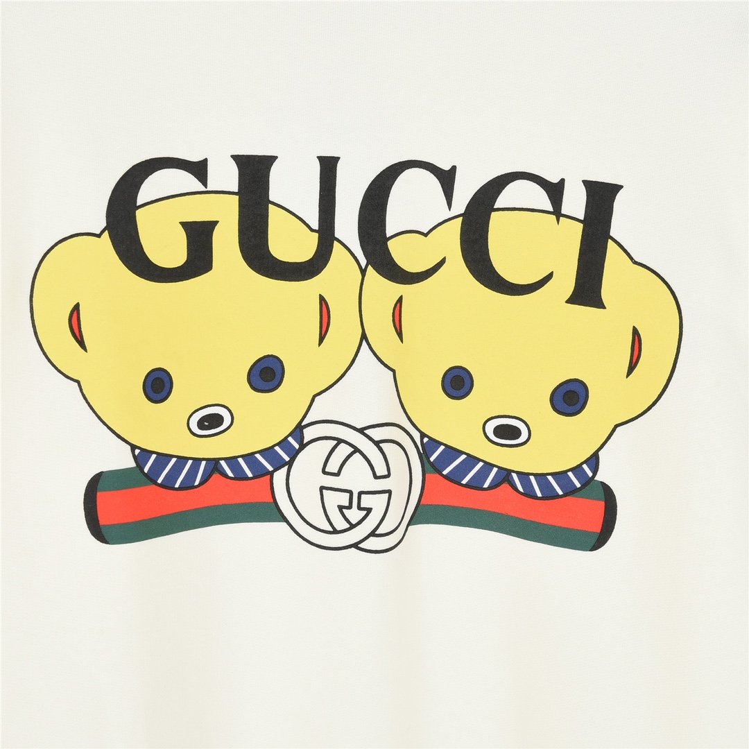 Gucci/古驰 发泡小熊植绒logo圆领卫衣